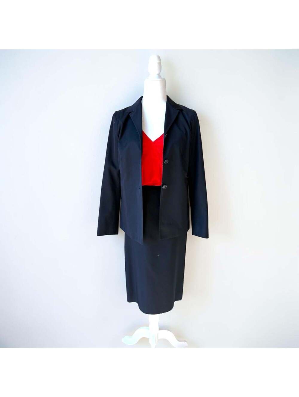 Vintage Jil Sander Silk Blazer & Skirt Suit — Size 34